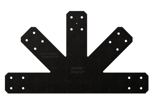 Simpson Strong-Tie APVGP1212 Outdoor Accents® Avant Collection™ 12:12 Pitch, Black Powder-Coated Gable Plate (Pack of 2)