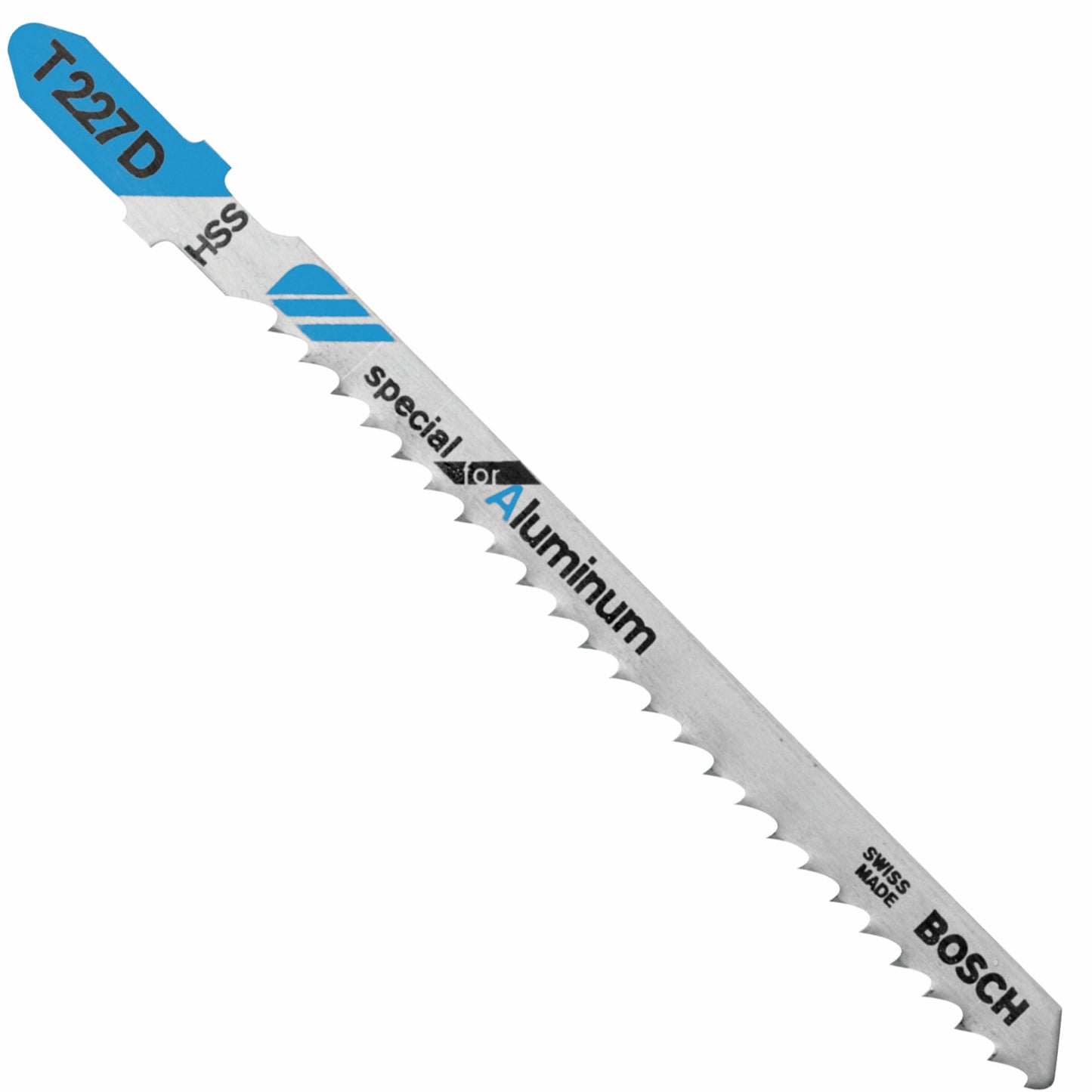 Hojas de sierra caladora BOSCH T227D de 5 piezas, 4 pulg., 8 dientes por pulgada, especiales para aluminio con vástago en T