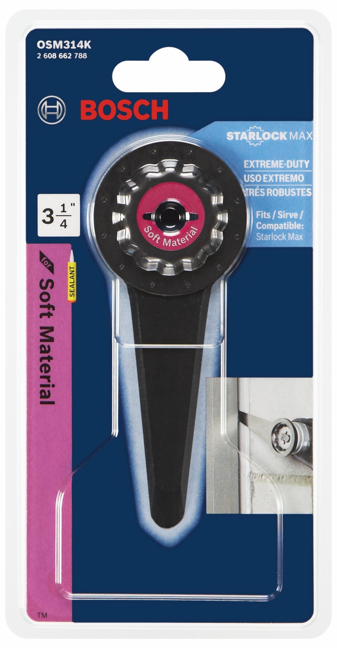 Cuchillo sellador multiusos oscilante StarlockMax® de 3-1/4 pulg. BOSCH OSM314K