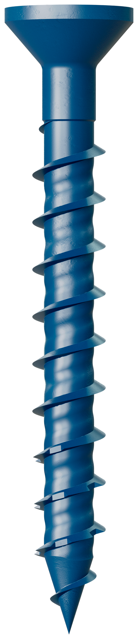 Simpson Strong-Tie TNT18134TFB Titen Turbo™ — 3/16 in. x 1-3/4 in. 6-Lobe Flat-Head Concrete and Masonry Screw, Blue (3000-Qty)