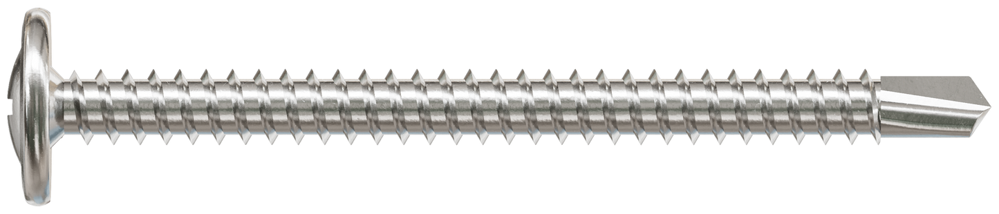 Simpson Strong-Tie F08T200KDB Self-Drilling Wire-Lath Modified Truss-Head Screw — #8 x 2 in. Type 410 (2500-Qty) (Pack of 64)