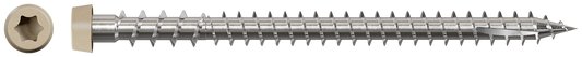 Simpson Strong-Tie DCU234S316TN02 Deck-Drive™ DCU COMPOSITE Screw (Collated) — #10 x 2-3/4 in. Type 316, Tan 02 (1000-Qty)