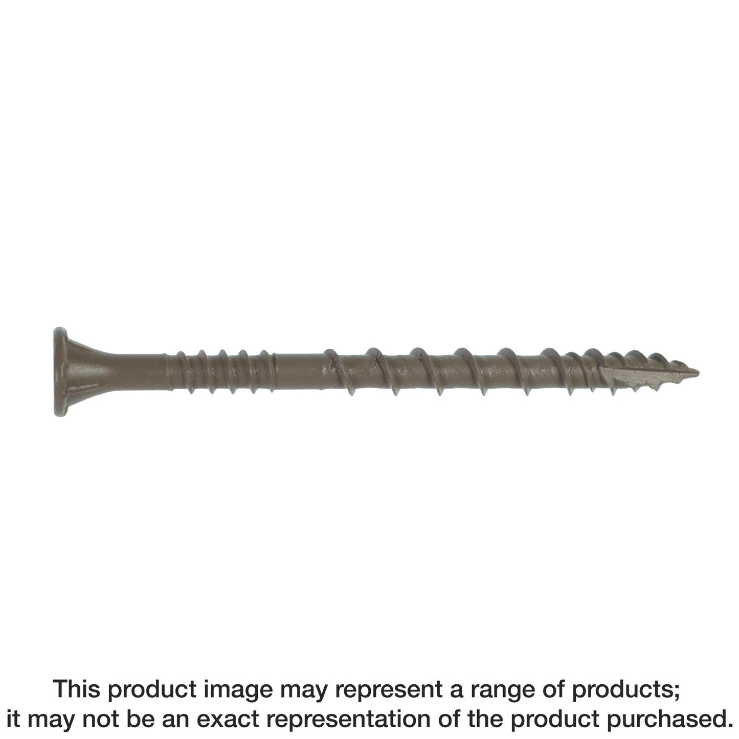 Simpson Strong-Tie DSVT2R350C Deck-Drive™ DSV WOOD Screw — #10 x 2 in. T-25, Flat Head, Quik Guard®, Tan (350-Qty) (Pack of 6)
