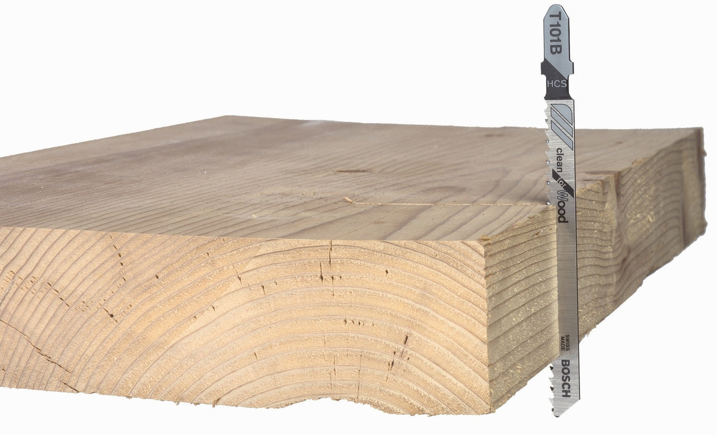 Hojas de sierra caladora BOSCH T119BO de 5 piezas, 3-1/4 pulg., 12 dientes por pulgada, para corte básico de madera con vástago en T