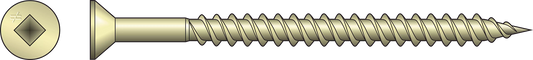 Simpson Strong-Tie WSCT212S WSCT Roofing Tile Screw (Collated) — #8 x 2-1/2 in. #3 Square, Flat Head, Zinc (1500-Qty)