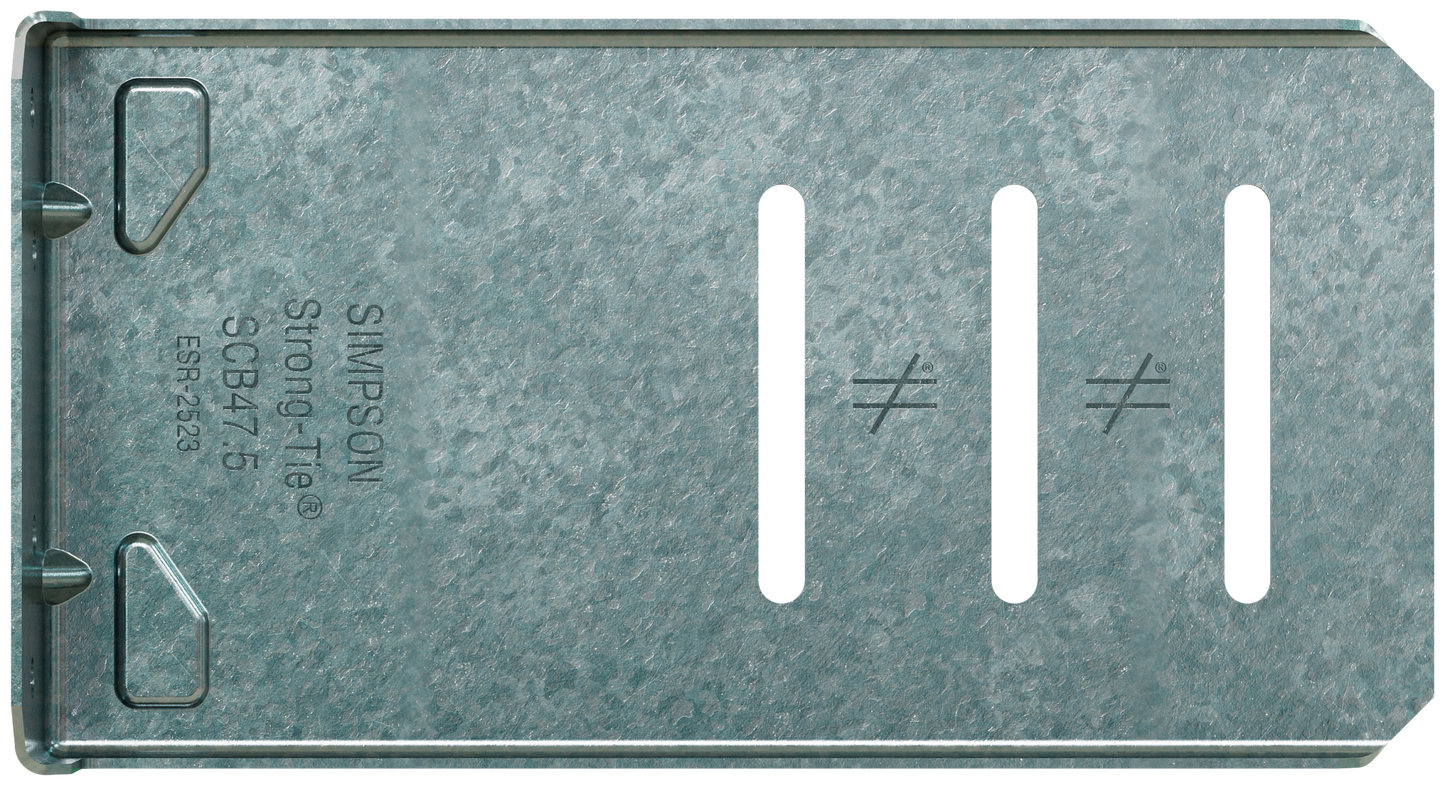 Simpson Strong-Tie SCB47.5-KT SCB™ 7-1/2 in. 16 ga. Bypass Framing Slide-Clip Connector w/ Screws (25-Qty)