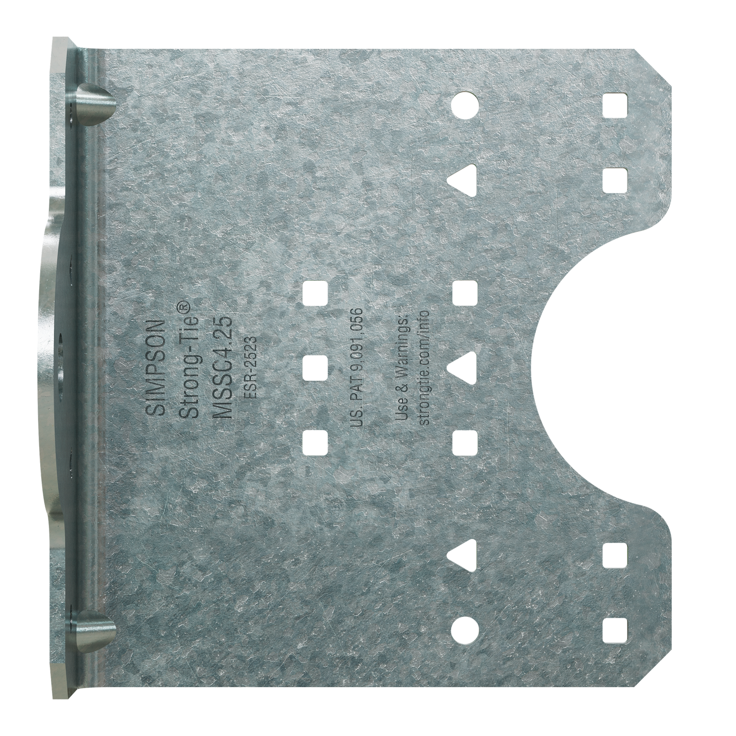 Simpson Strong-Tie MSSC4.25-R50 MSSC 4-1/4 in. 12-Gauge Galvanized Steel-Stud Clip (50-Qty)