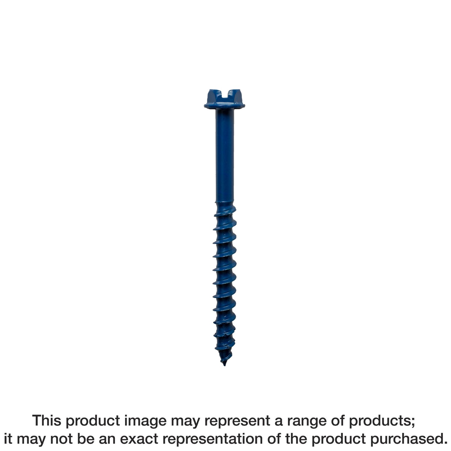 Simpson Strong-Tie TNT25134HC8 Titen Turbo™ — 1/4 in. x 1-3/4 in. Hex-Head Concrete and Masonry Screw, Blue (8-Qty)