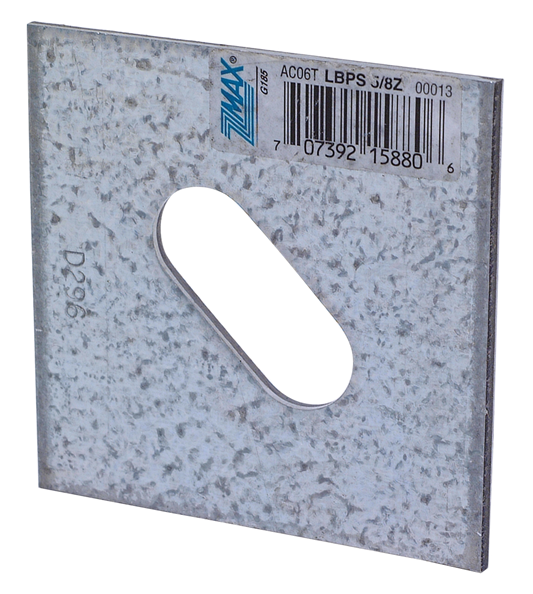 Simpson Strong-Tie LBPS 5/8Z LBPS 3 in. x 3 in. ZMAX® Galvanized Slotted Bearing Plate with 5/8 in. Bolt Dia. (Pack of 50)