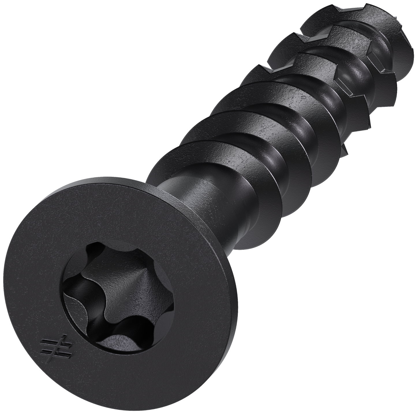 Simpson Strong-Tie TNTBL18114TF Titen Turbo™ — 3/16 in. x 1-1/4 in. 6-Lobe Flat-Head Concrete and Masonry Screw, Black (100-Qty)