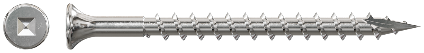 Simpson Strong-Tie SS3DSC212BS316 Bugle-Head Wood Screw (Collated) — #10 x 2-1/2 in. #3 Square Drive, Type 316 (1500-Qty) (Pack of 100)