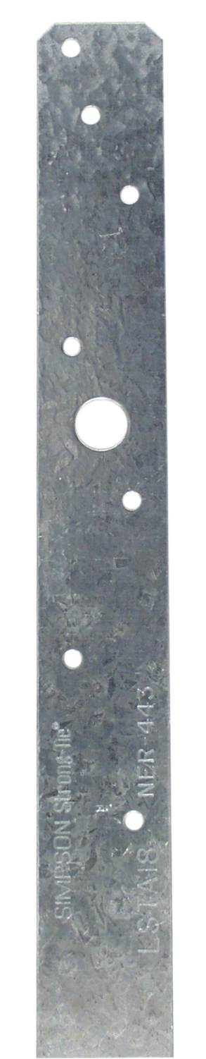 Simpson Strong-Tie LSTA18 LSTA 1-1/4 in. x 18 in. 20-Gauge Galvanized Strap Tie (Pack of 50)