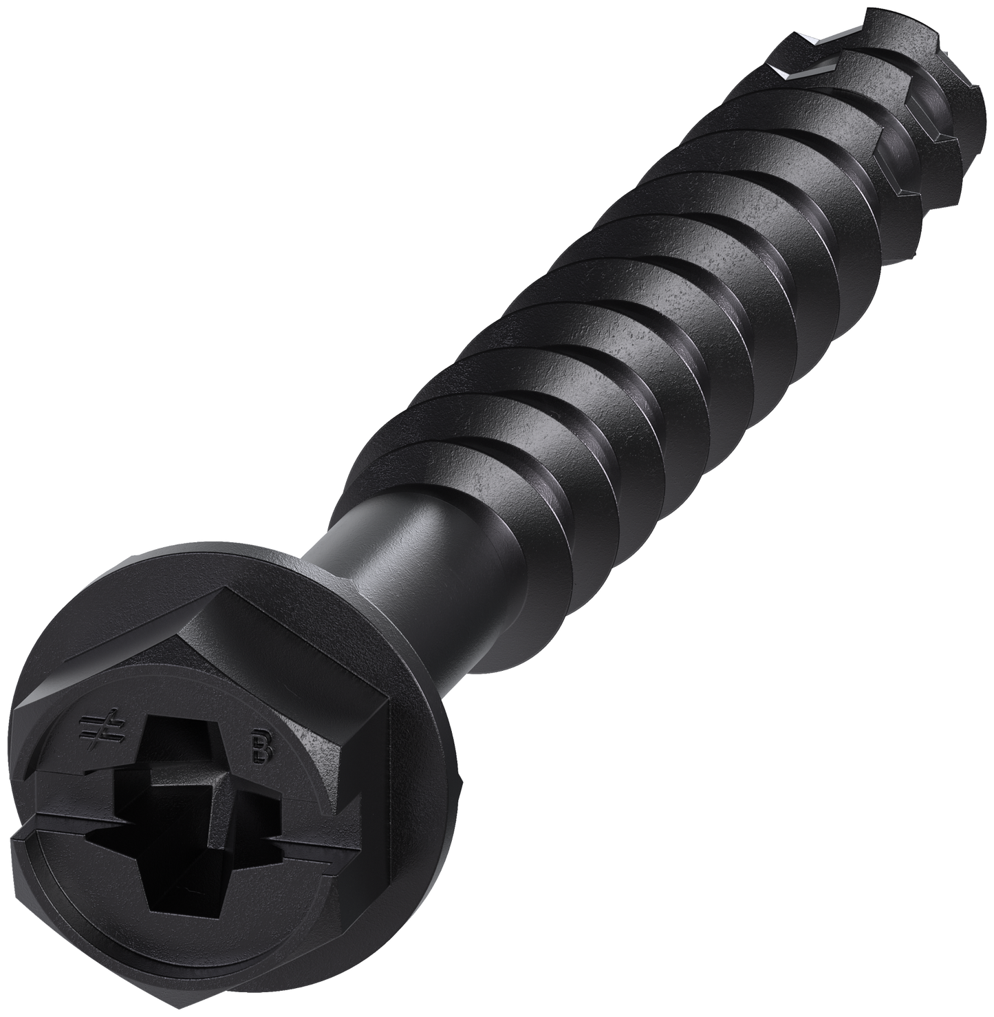 Simpson Strong-Tie TNTBL25214H Titen Turbo™ — 1/4 in. x 2-1/4 in. Hex-Head Concrete and Masonry Screw, Black (100-Qty)