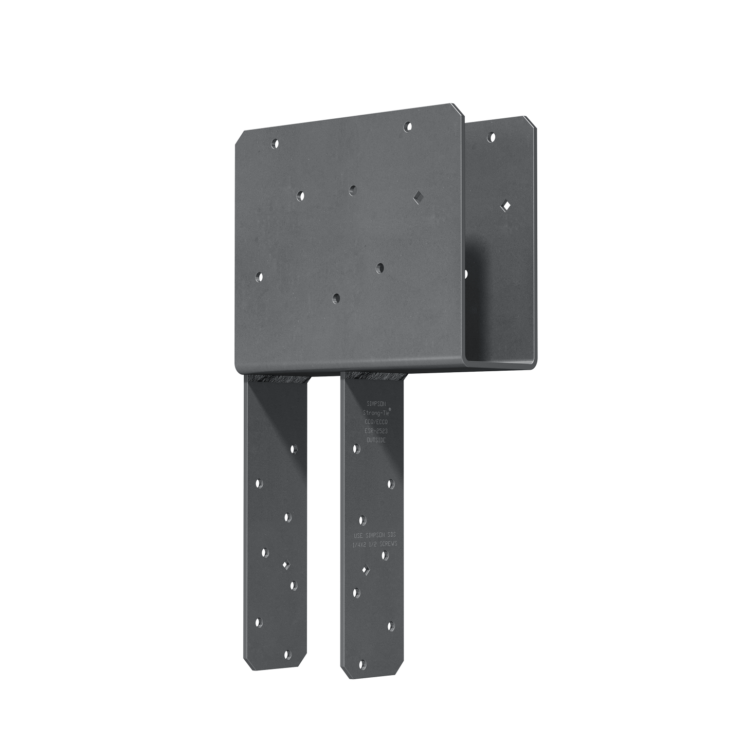 Simpson Strong-Tie ECCQ3-4SDS2.5 ECCQ™ End Column Cap for 3-1/8 in. Beam, 4x Post, with Strong-Drive® SDS Screws