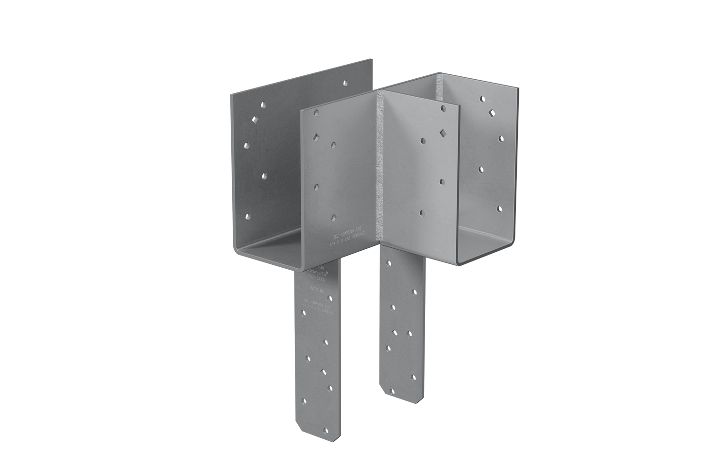 Simpson Strong-Tie ECCLRQ666SDS ECCLRQ L-Shape End Column Cap for 6x Beams, 6x Post w/ SDS Screws, Skewed Right (Pack of 2)