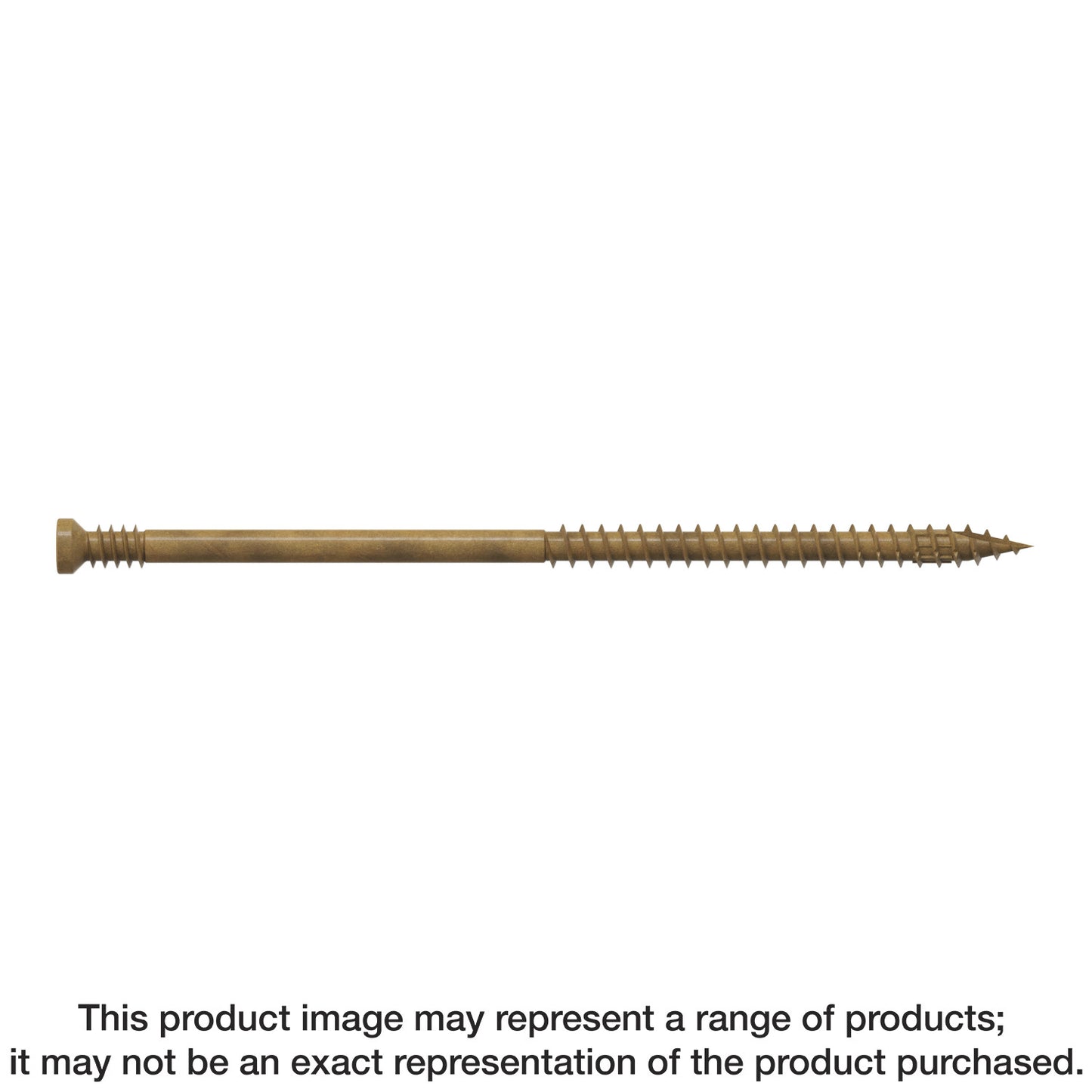 Simpson Strong-Tie FT09400R50 Finish Trim Screw — #9 x 4 in. T15, Trim-Head, Quik Guard®, Tan (50-Qty)