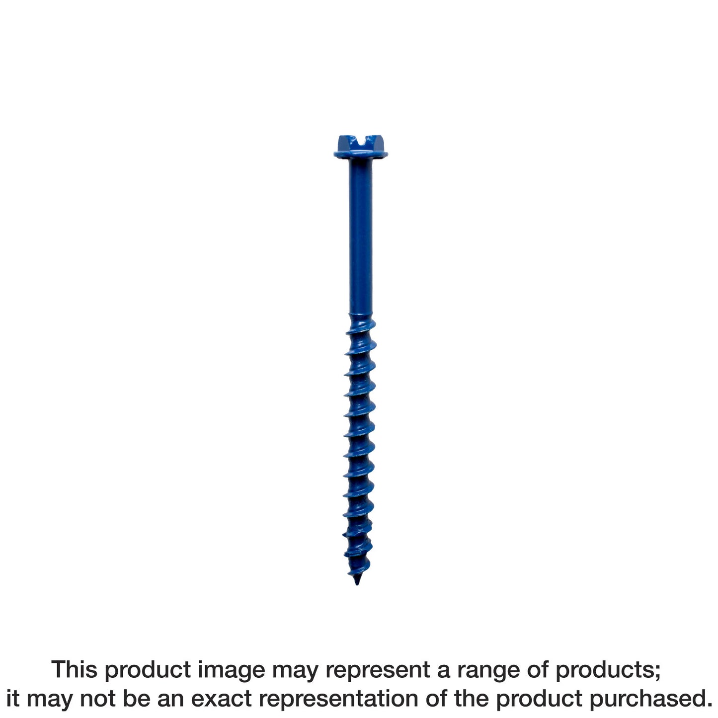 Simpson Strong-Tie TNT18114HC75 Titen Turbo™ — 3/16 in. x 1-1/4 in. Hex-Head Concrete and Masonry Screw, Blue (75-Qty) (Pack of 1440)
