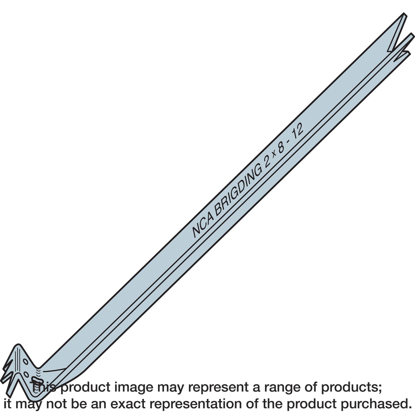 Simpson Strong-Tie NCA2X10-16 NCA 20-Gauge Galvanized Nailless Bridging for 2x10 and 2x16 (Pack of 6000)