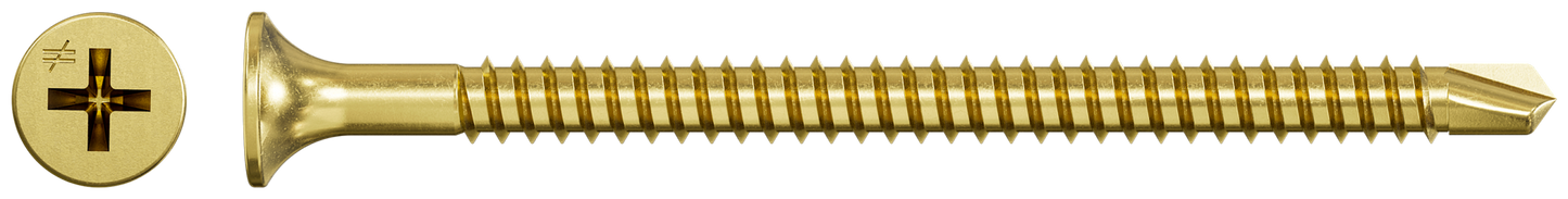 Simpson Strong-Tie DWFSD238PS DWFSD Drywall-to-CFS Screw (Collated) — #8 x 2-3/8 in. #2 Phillips, Yellow Zinc (1500-Qty) (Pack of 100)