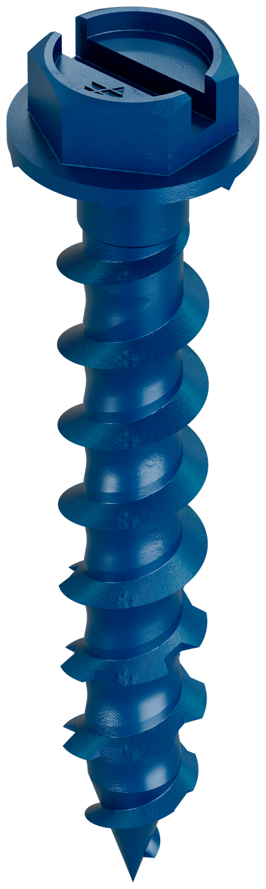 Simpson Strong-Tie TNT18114HB Titen Turbo™ — 3/16 in. x 1-1/4 in. Hex-Head Concrete and Masonry Screw, Blue (3000-Qty)