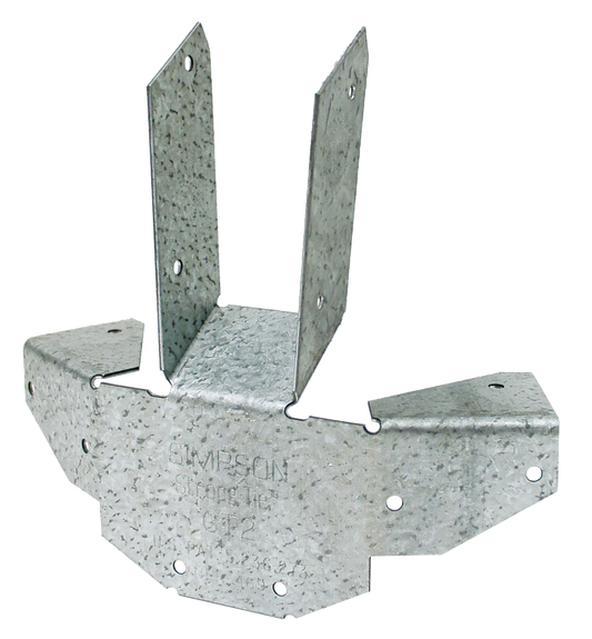 Simpson Strong-Tie GT2Z GT ZMAX® Galvanized 16-Gauge Gazebo Tie for 6-2x Rafters and Top Plate to Post (Pack of 24)