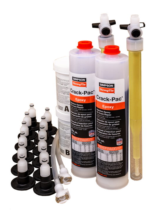 Simpson Strong-Tie ETIPAC2G10KT Crack-Pac® 9-oz. Injection Epoxy Kit (2 Cartridges) (Pack of 2)