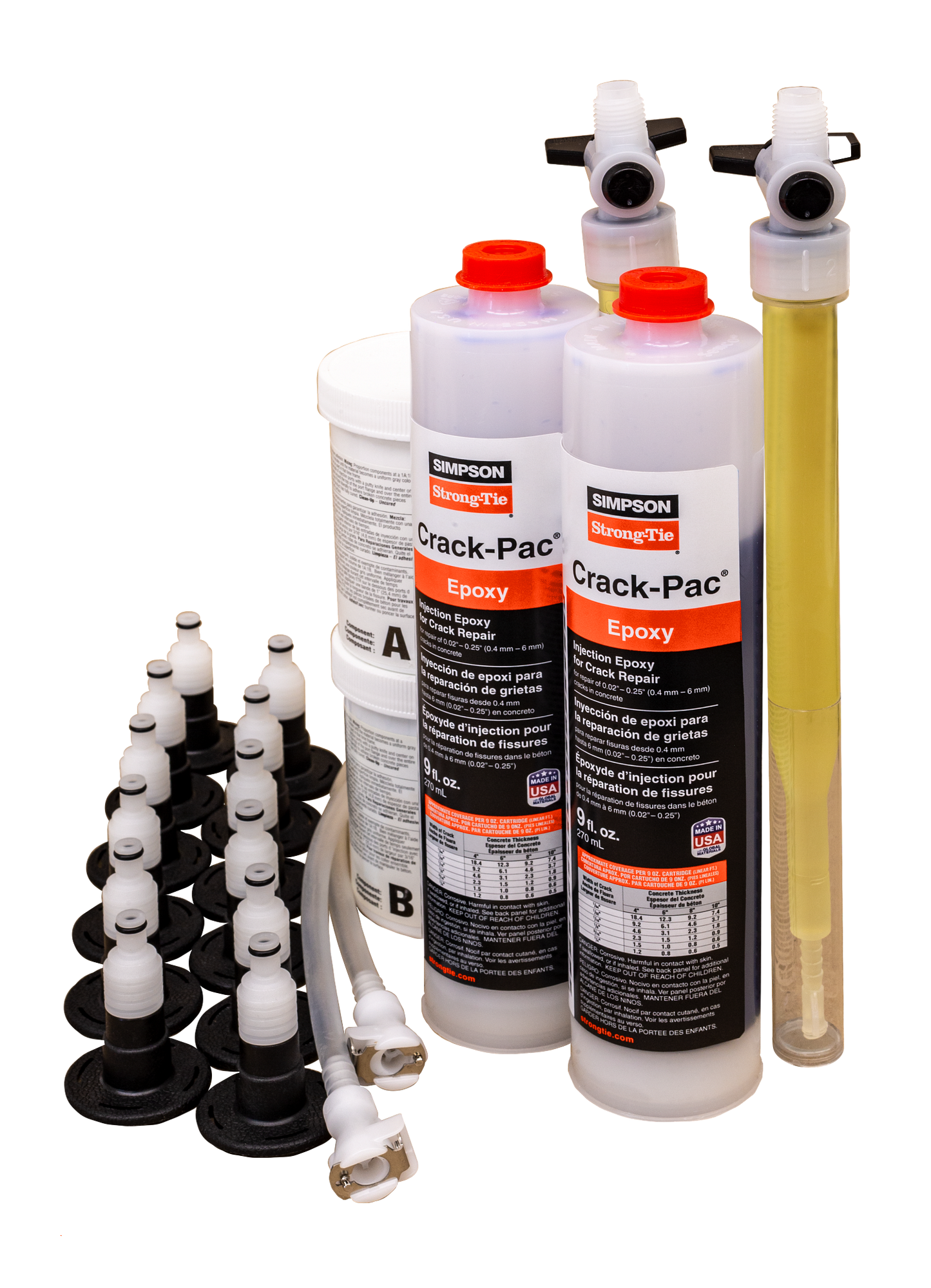 Simpson Strong-Tie ETIPAC10 Crack-Pac® 9 oz. Single-Tube Injection Epoxy (Pack of 12)