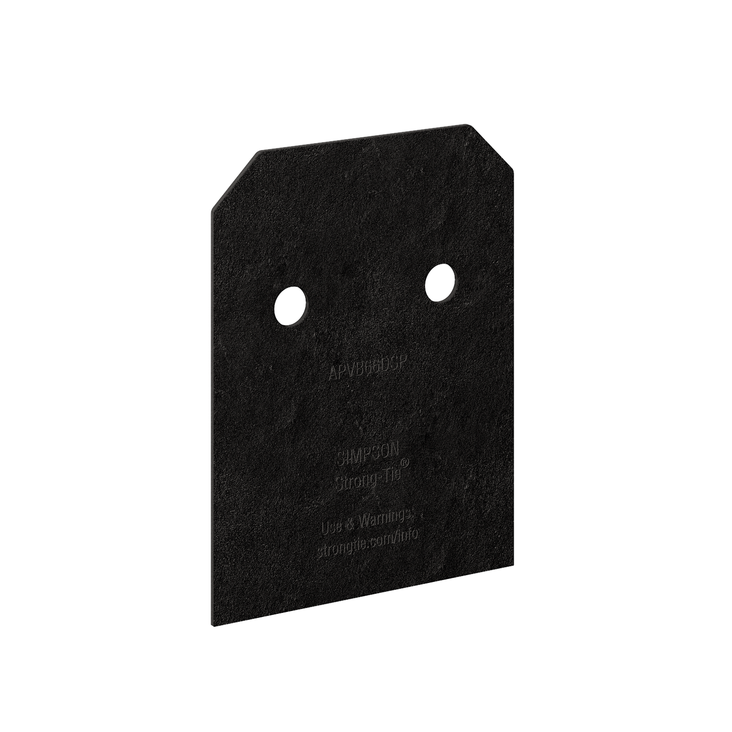 Simpson Strong-Tie APVB66DSP Outdoor Accents® Avant Collection™ ZMAX®, Black Post Base Side Plate for 6x (Qty-2) (Pack of 10)
