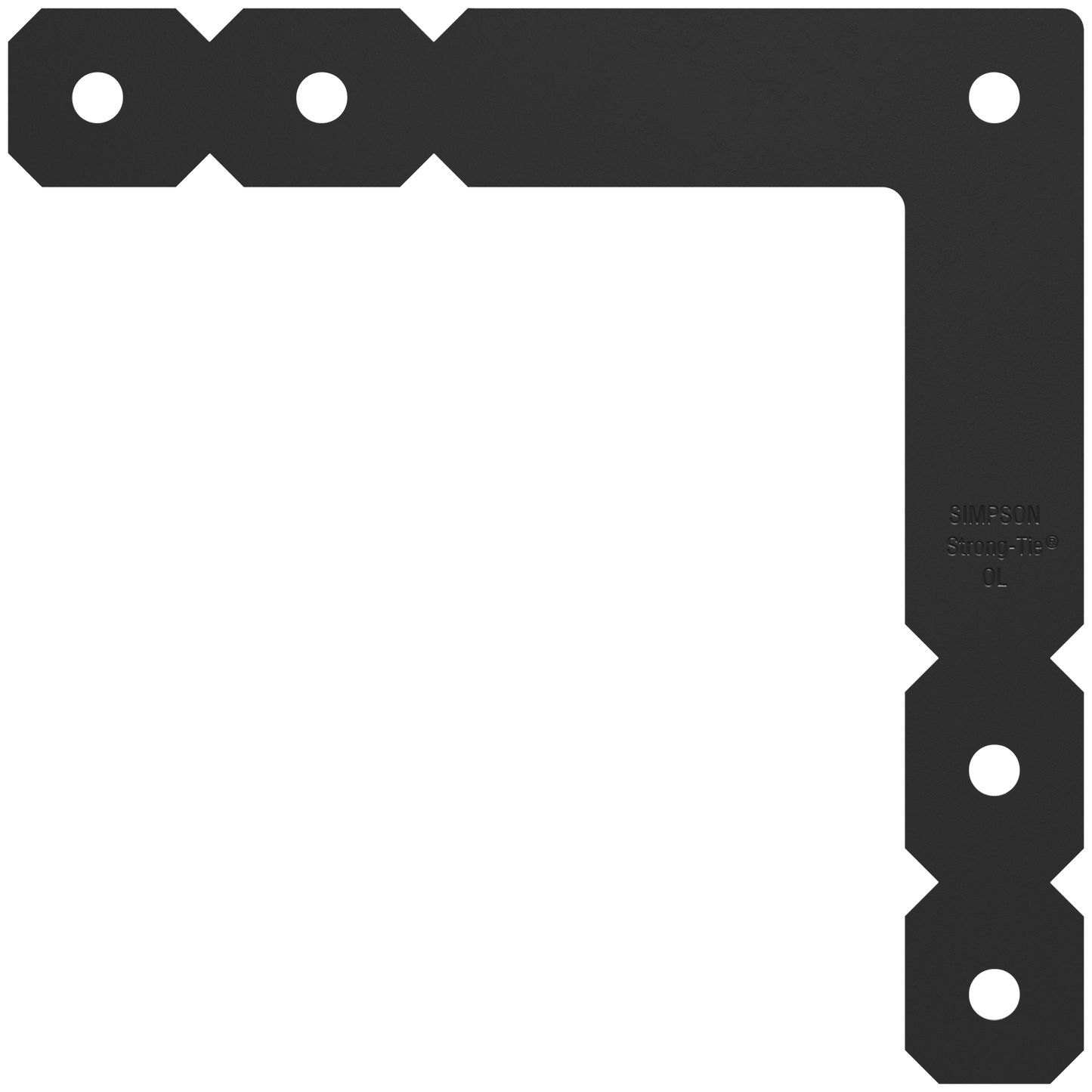 Simpson Strong-Tie OL OL 12 in. x 12 in. Black Powder-Coated Ornamental L Angle