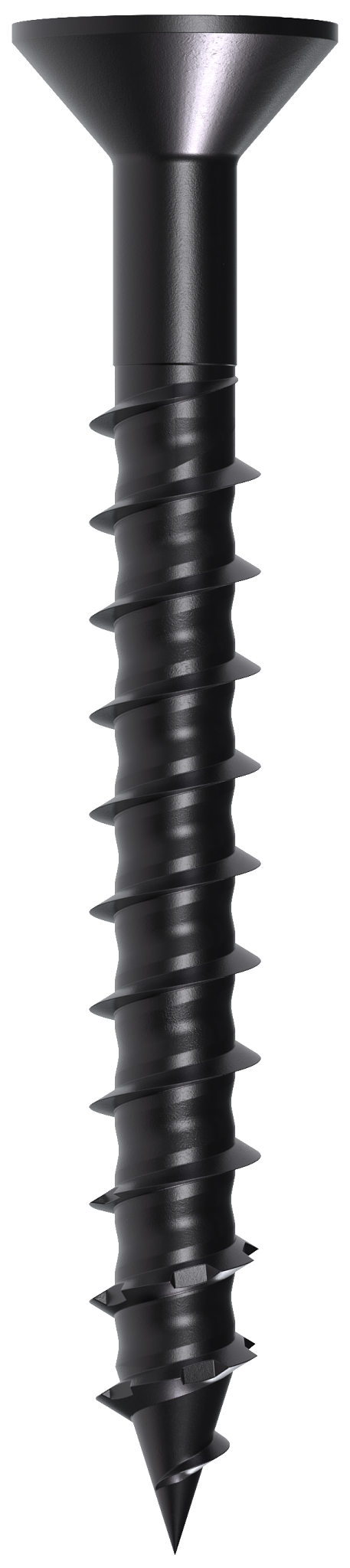 Simpson Strong-Tie TNTBL25214TF Titen Turbo™ — 1/4 in. x 2-1/4 in. 6-Lobe Flat-Head Concrete and Masonry Screw, Black (100-Qty)