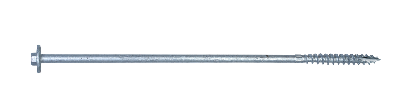 Simpson Strong-Tie SDWH271200GR30 Strong-Drive® SDWH™ TIMBER-HEX HDG Screw — 0.276 in. x 12 in. 3/8 Hex (30-Qty)