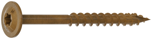 Simpson Strong-Tie CBT08200R100 Wafer-Head Construction Screw — #8 x 2 in. T20, Quik Guard®, Tan (100-Qty) (Pack of 1440)
