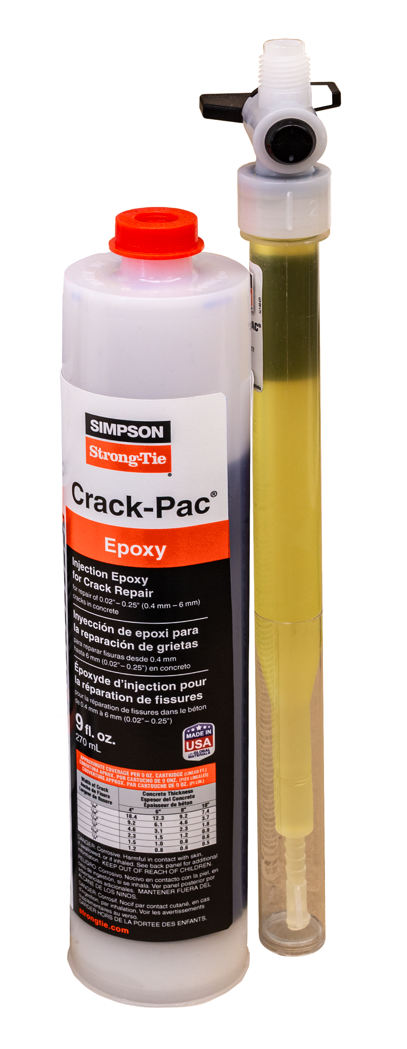 Simpson Strong-Tie ETIPAC10 Crack-Pac® 9 oz. Single-Tube Injection Epoxy