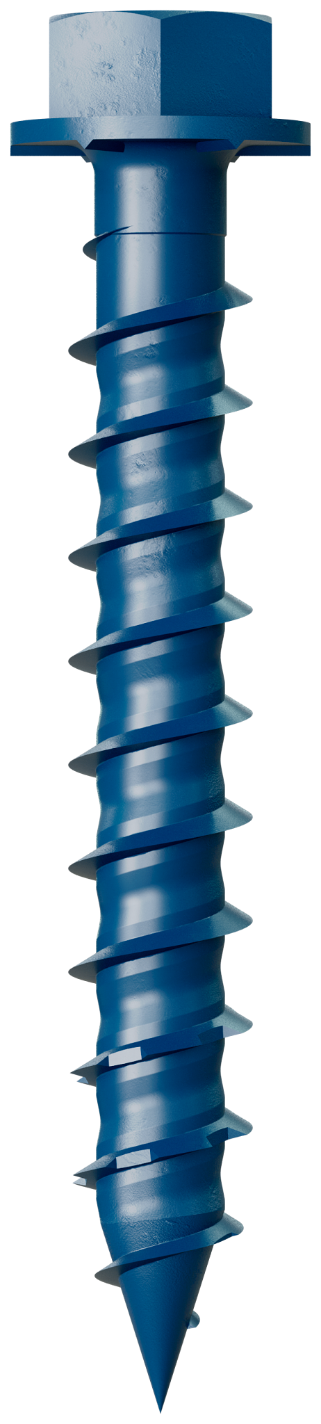 Simpson Strong-Tie TNT25134HC8 Titen Turbo™ — 1/4 in. x 1-3/4 in. Hex-Head Concrete and Masonry Screw, Blue (8-Qty)