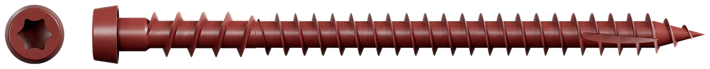 Simpson Strong-Tie DCU234SRD01 Deck-Drive™ DCU COMPOSITE Screw (Collated) — #10 x 2-3/4 in. Quik Guard® Red 01 (1000-Qty) (Pack of 100)
