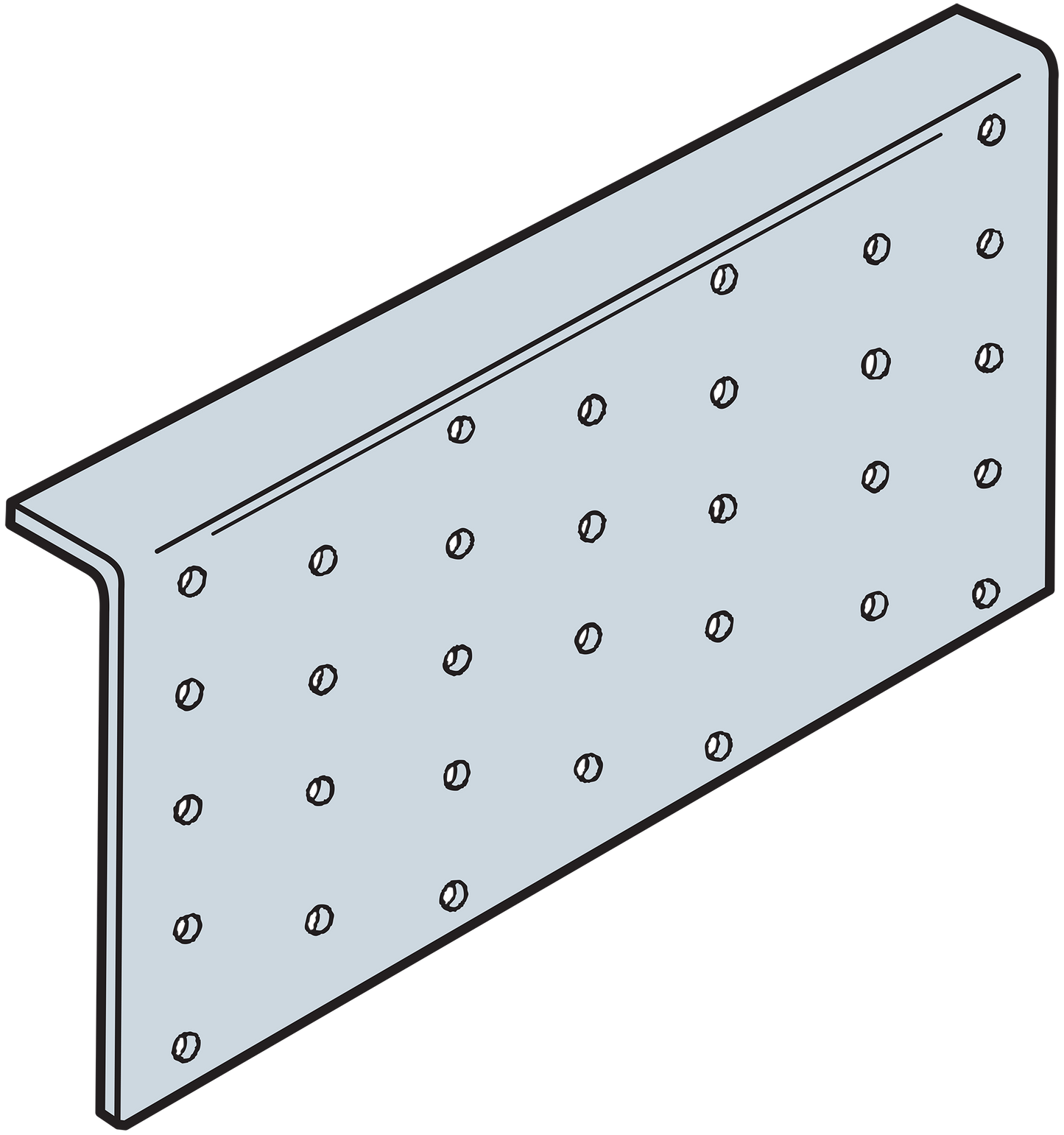 Simpson Strong-Tie TPA37 TPA 3-1/2 in. x 7 in. 20-Gauge Galvanized Tie Plate (Pack of 100)