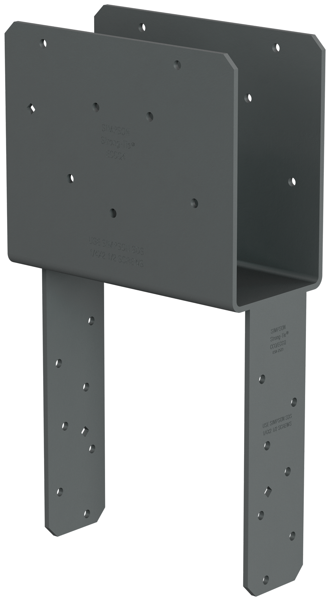 Simpson Strong-Tie ECCQ48SDS2.5 ECCQ™ End Column Cap for 4x Beam, 8x Post, with Strong-Drive® SDS Screws