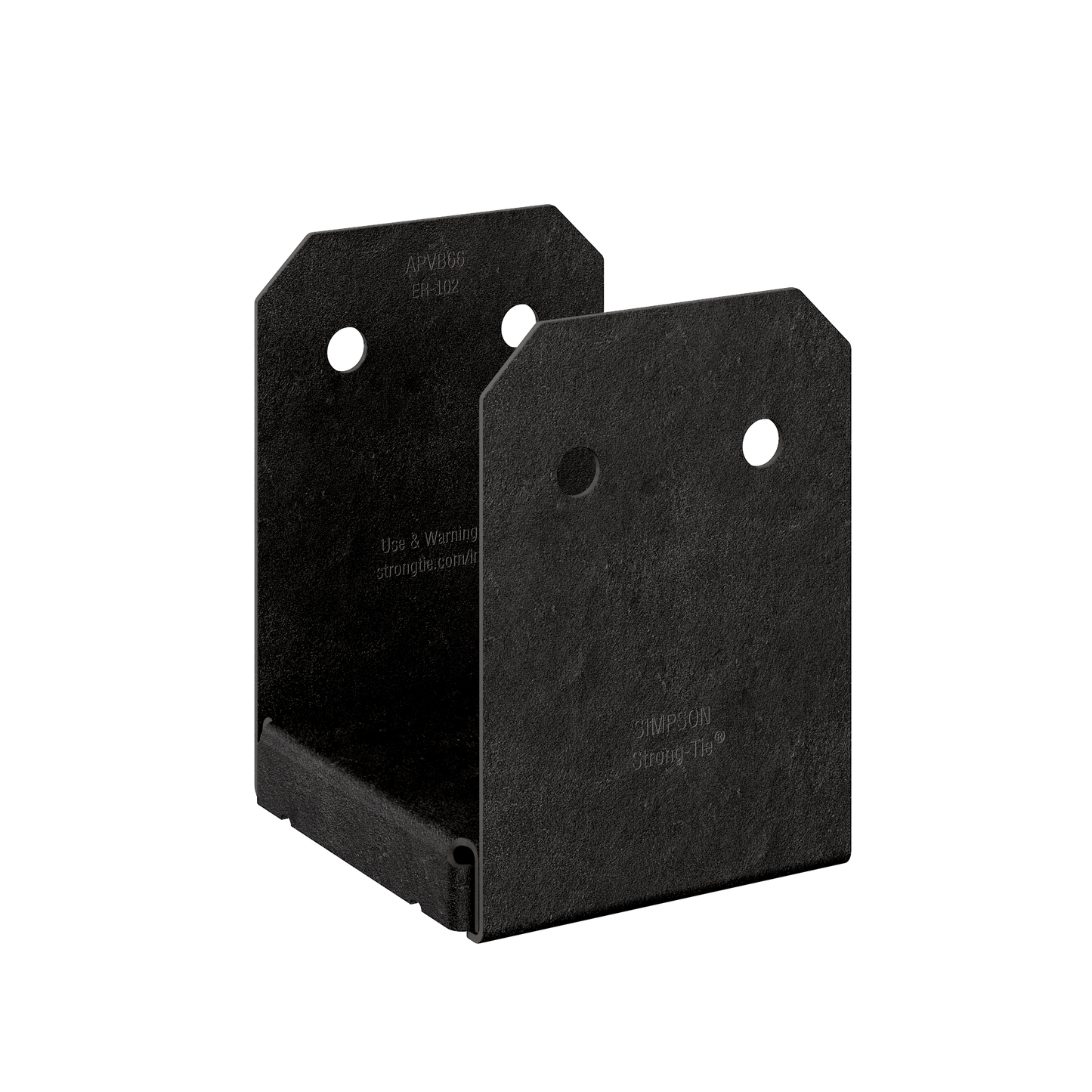 Simpson Strong-Tie APVB66 Outdoor Accents® Avant Collection™ ZMAX®, Black Powder-Coated Post Base for 6x6