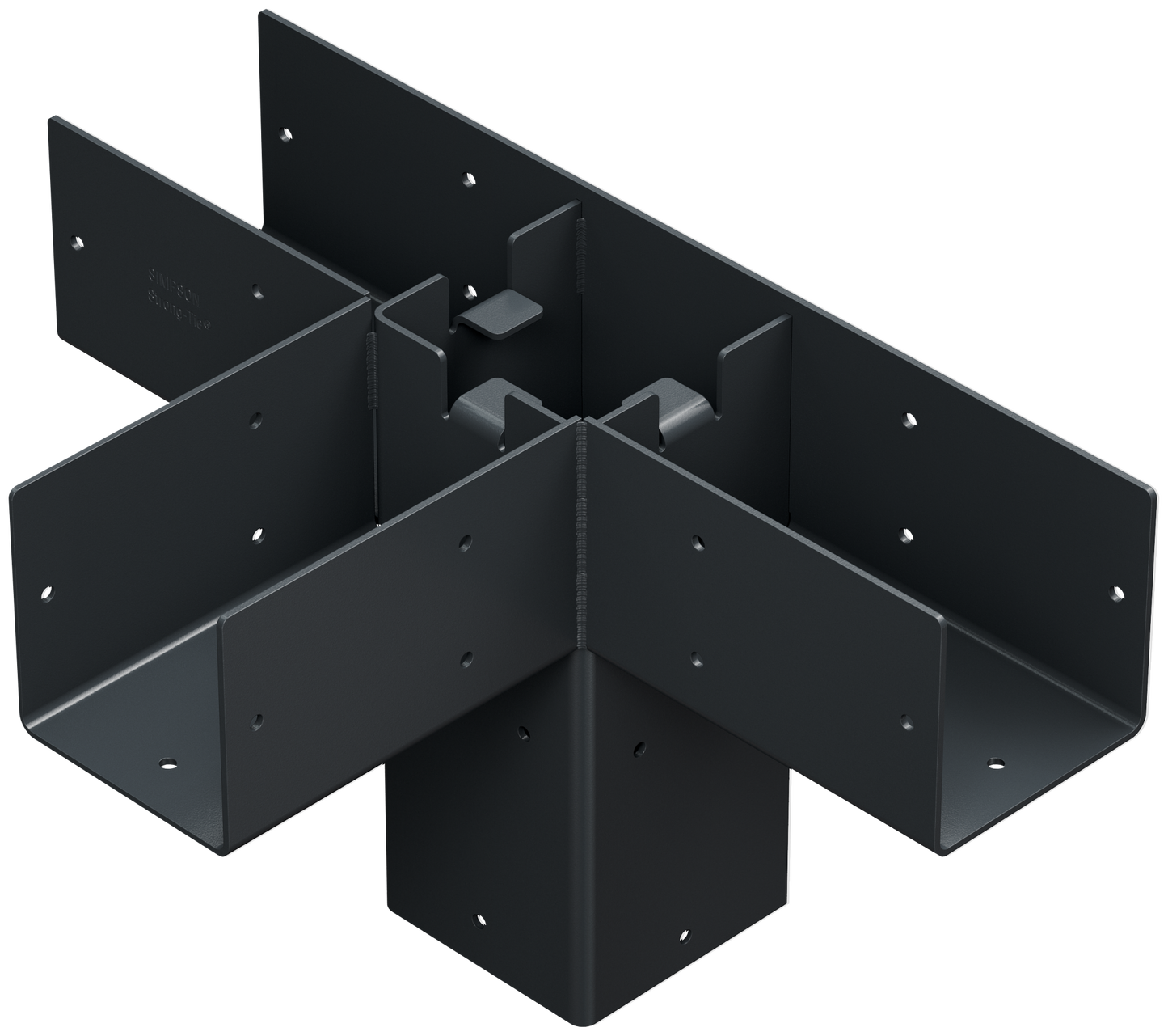 Simpson Strong-Tie SAGE-T44-KT1 Outdoor Accents® Sage System™ Black Powder-Coated Middle-T Connector for 4x4 with Screws (Pack of 48)