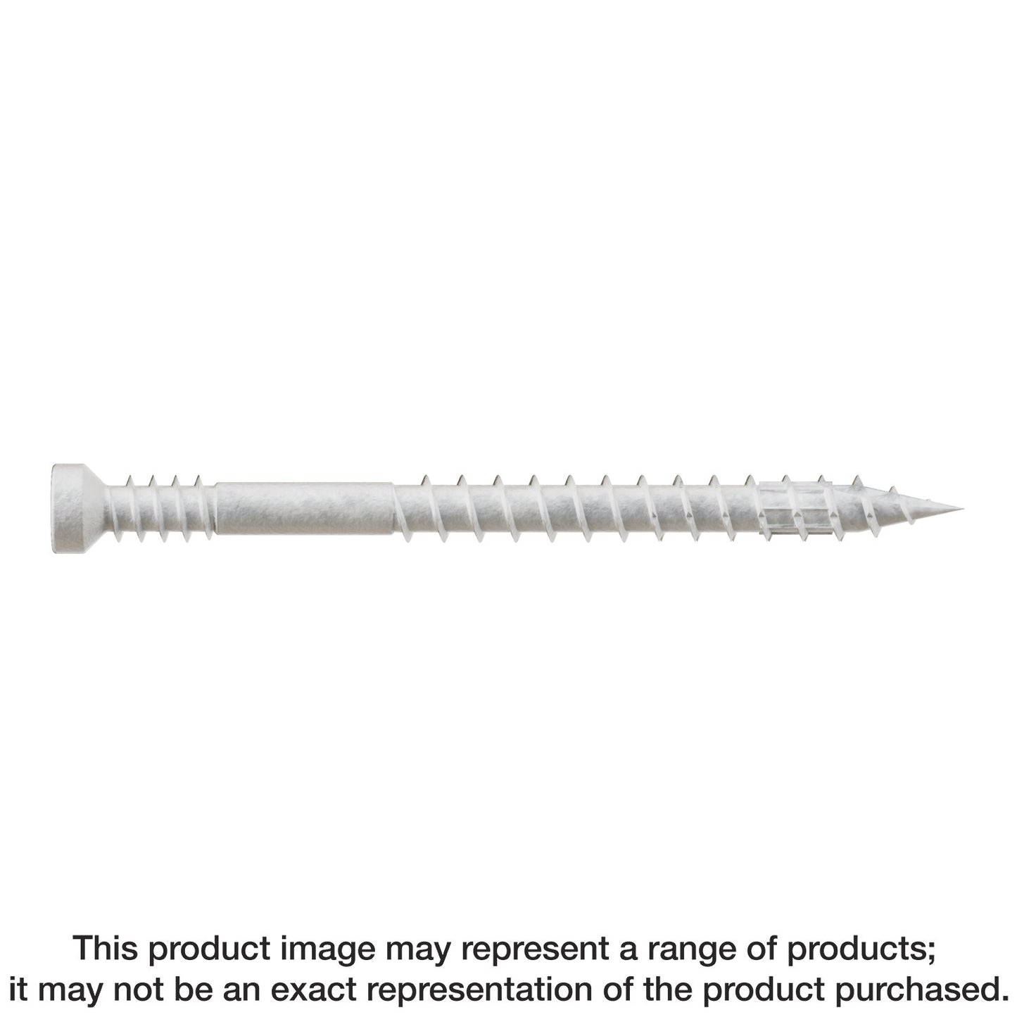 Simpson Strong-Tie FT07200R100W Finish Trim Screw — #7 x 2 in. T10, Trim-Head, Quik Guard®, White (100-Qty) (Pack of 5)