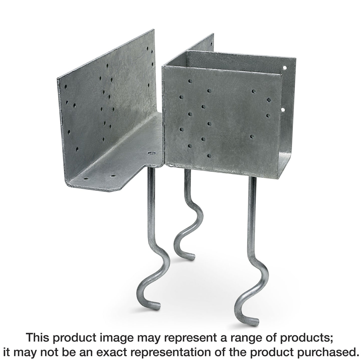 Simpson Strong-Tie ECCLRQMD3.62G-KT ECCLQMD™ Hot-Dip Galvanized L-Shape Embedded Column Cap for 3-5/8 in Beam, Skewed Right