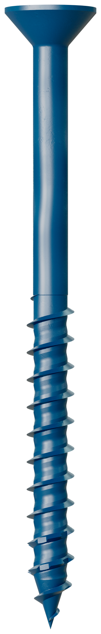Simpson Strong-Tie TNT25314TF Titen Turbo™ — 1/4 in. x 3-1/4 in. 6-Lobe Flat-Head Concrete and Masonry Screw, Blue (100-Qty)