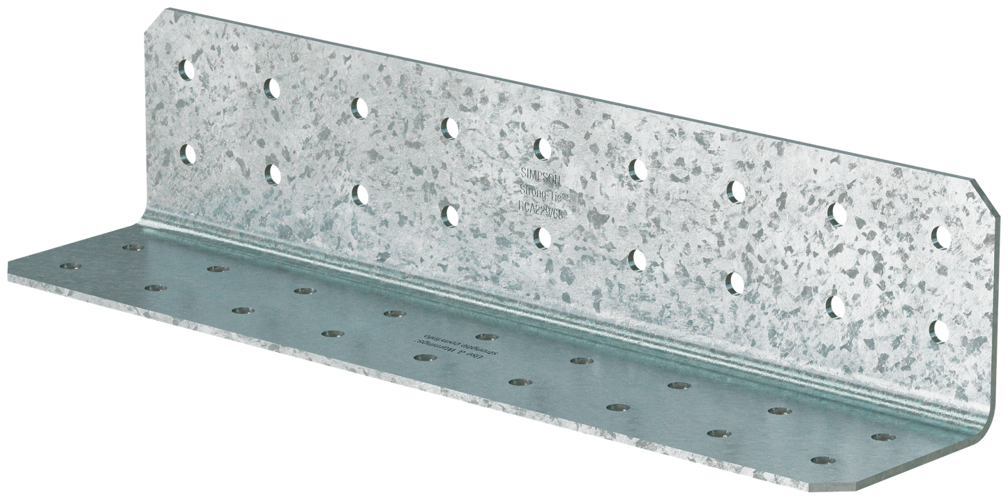 Simpson Strong-Tie RCA229/68-R50 RCA 2 in. x 2 in. x 9 in. 14-Gauge Galvanized Rigid Connector Angle (50-Qty) (Pack of 40)