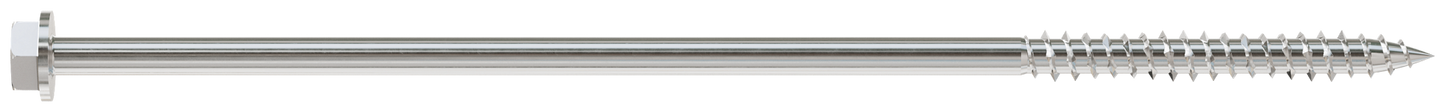 Simpson Strong-Tie SDWH271000SS-R25 Strong-Drive® SDWH™ TIMBER-HEX SS Screw — 0.275 in. x 10 in. 1/2 Hex, Type 316 (25-Qty) (Pack of 3000)