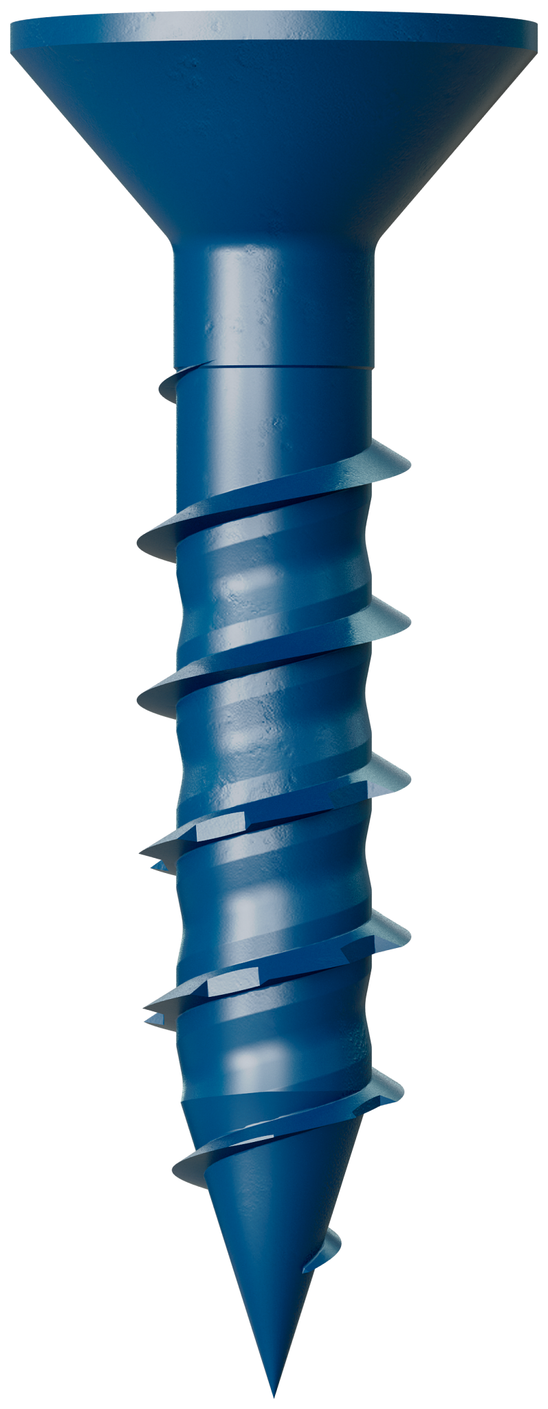Simpson Strong-Tie TNT25114TFB Titen Turbo™ — 1/4 in. x 1-1/4 in. 6-Lobe Flat-Head Concrete and Masonry Screw, Blue (3000-Qty) (Pack of 48)
