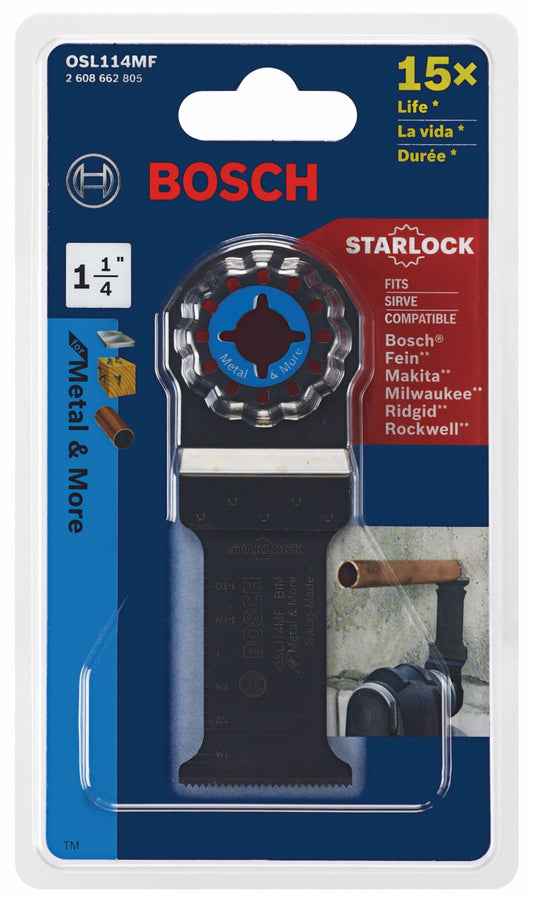 BOSCH OSL114MF 1-1/4 In. Starlock® Oscillating Multi Tool Bi-Metal Plunge Cut Blade