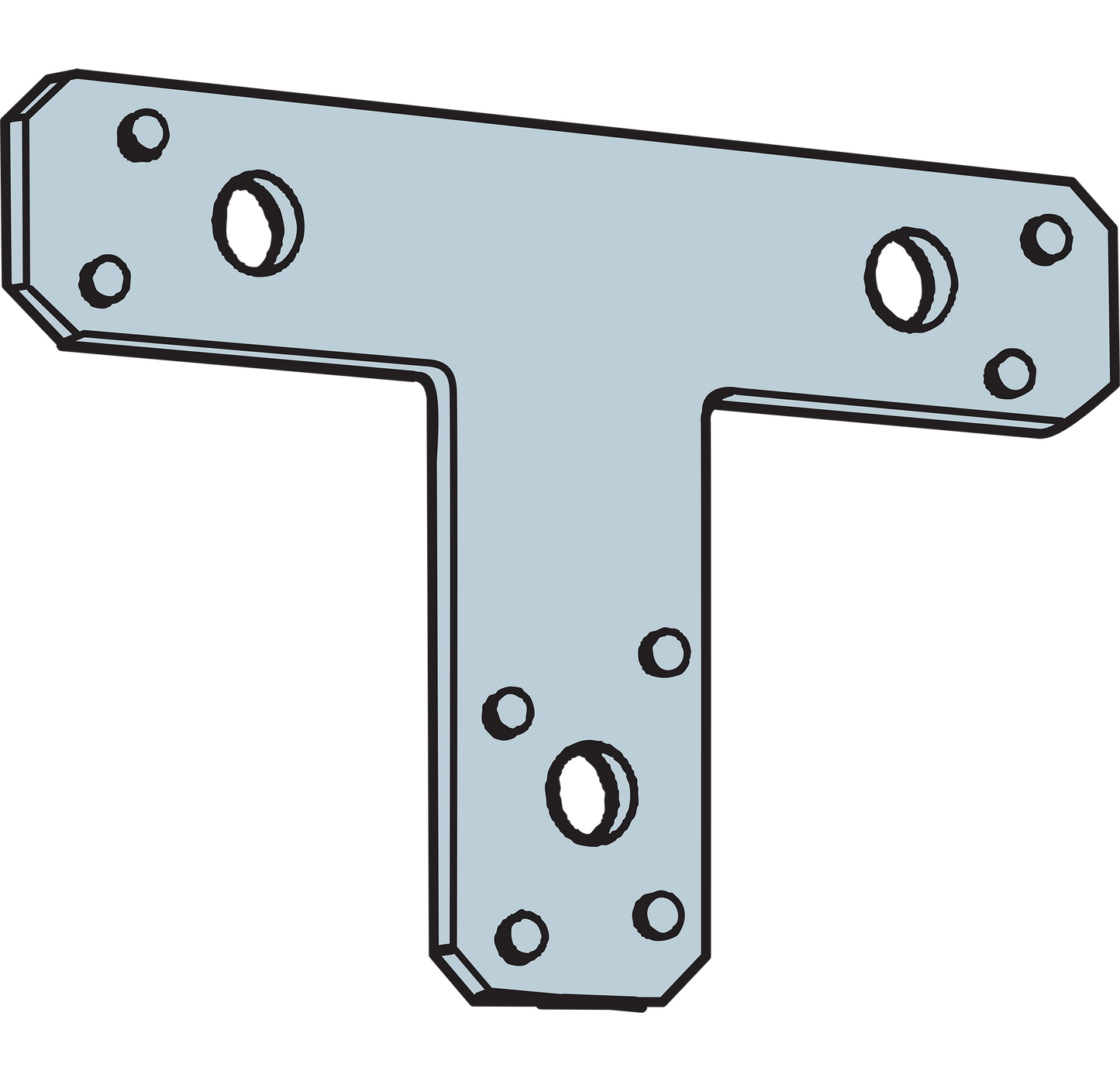 Simpson Strong-Tie 128T-R 12 in. x 8 in. 14-Gauge Galvanized T Strap (Pack of 10)