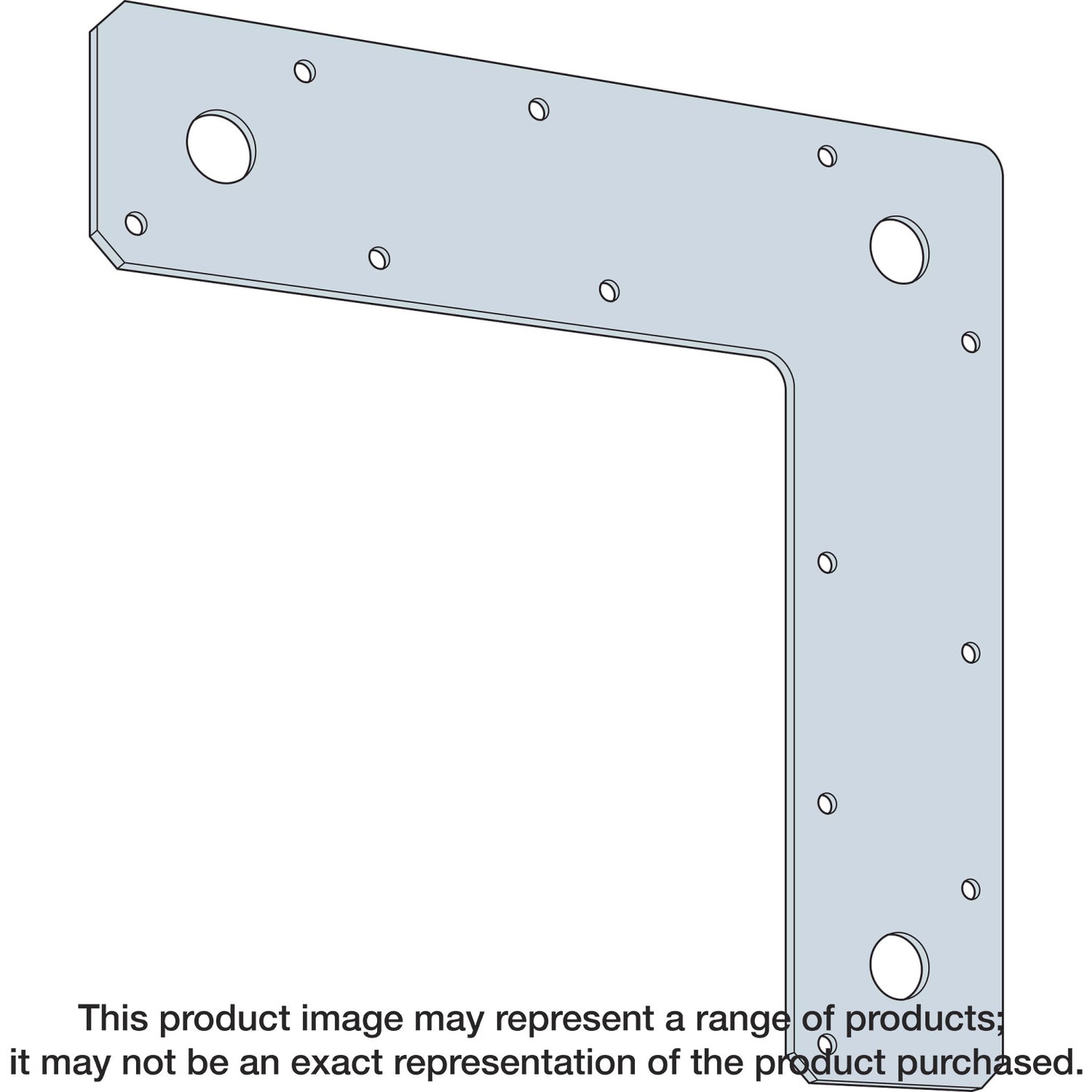 Simpson Strong-Tie 88L-R 8 in. x 8 in. 14-Gauge Galvanized L Strap (Pack of 10)