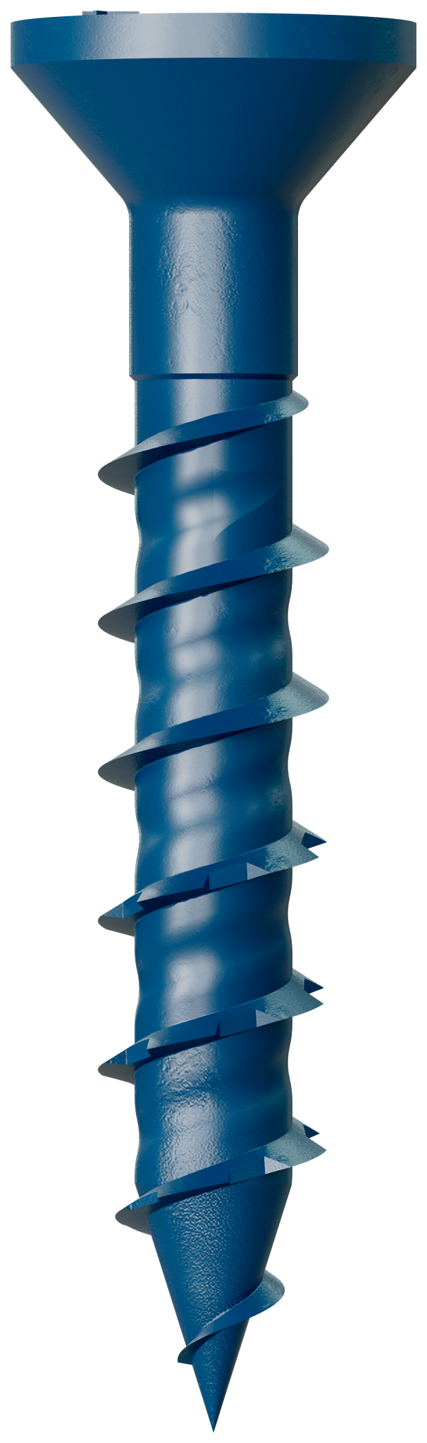 Simpson Strong-Tie TNT18114TFB Titen Turbo™ — 3/16 in. x 1-1/4 in. 6-Lobe Flat-Head Concrete and Masonry Screw, Blue (3000-Qty)