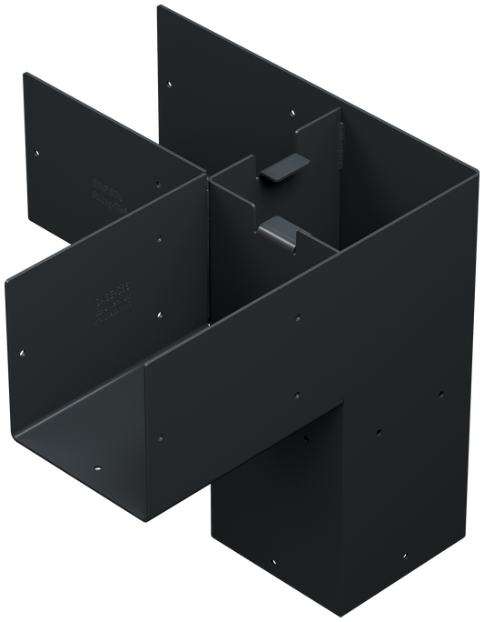 Simpson Strong-Tie SAGE-C66-KT2 Outdoor Accents® Sage System™ Black Powder-Coated Corner Connector for 6x6 with Screws (2-Qty) (Pack of 27)
